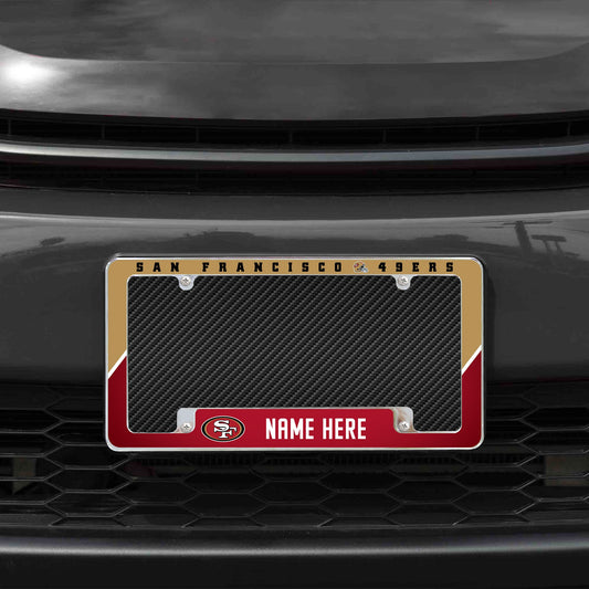 49Ers Personalized All Over Chrome Frame